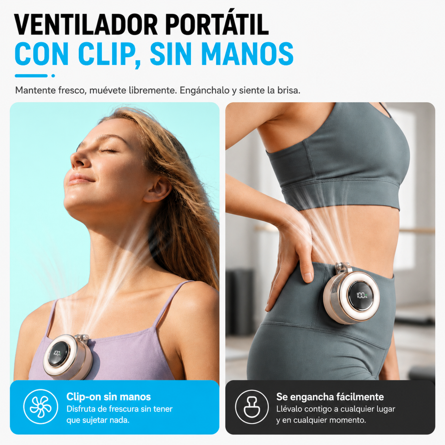 Voltleaf™ Ventilador Portátil 360º