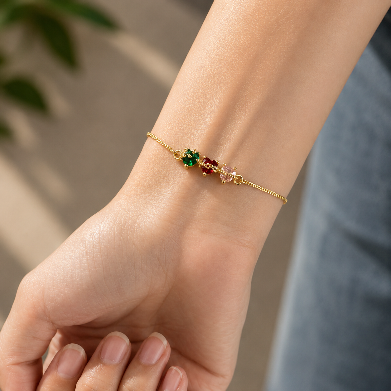 Pulsera 3 Corazones de Fe
