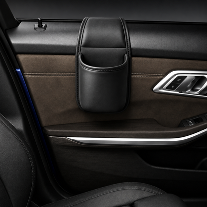 Leather Car Door Organizer – Phone & Key Storage