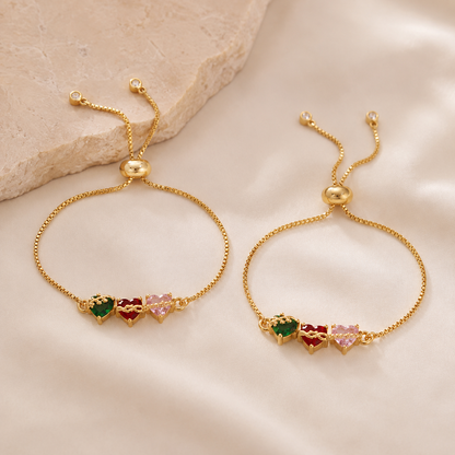 Pulsera 3 Corazones de Fe