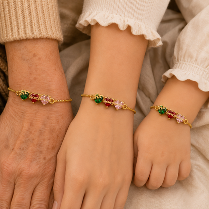 Pulsera 3 Corazones de Fe